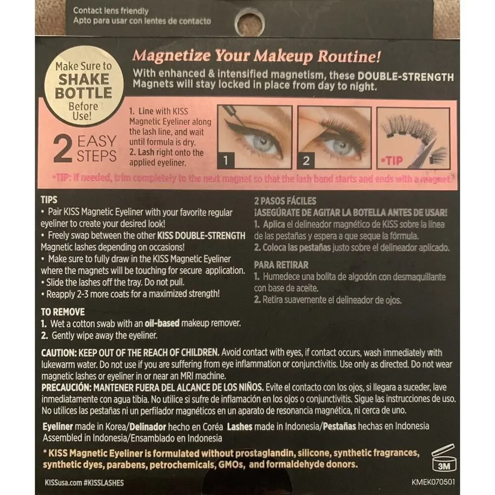 3 x KISS Magnetic Liner & Lashes Kit ENTICE • TEMPT • CHARM ~ Reusable ~ NIB - Picture 2 of 4